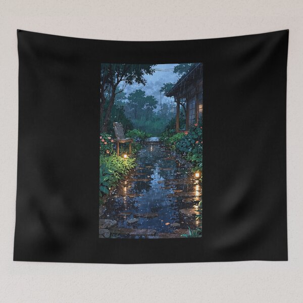 Item preview, Garden in the pouring rain. designed and sold by ArtCraftLab.