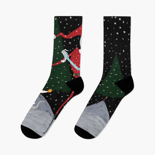 Item preview, jack sally and zero walking through christmas town (painted backround) designed and sold by Soulfate.