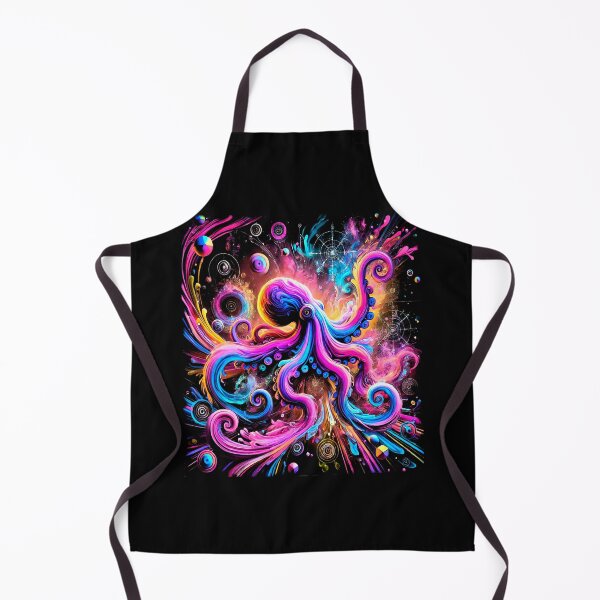 Item preview, Cosmic Embrace of the Psychedelic Octopus: Flowing in Energy and Color designed and sold by VividPulseArt.