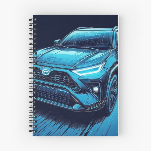 Item preview, Futuristic Blue Sketch of Toyota SUV designed and sold by ZenOfAIarts.
