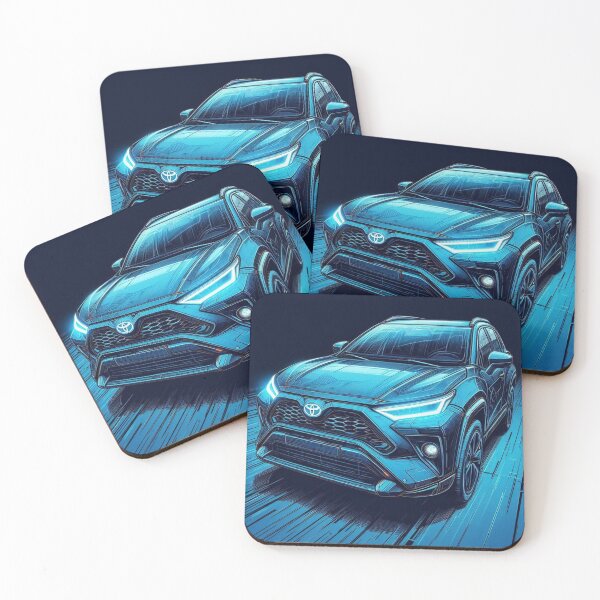 Item preview, Futuristic Blue Sketch of Toyota SUV designed and sold by ZenOfAIarts.