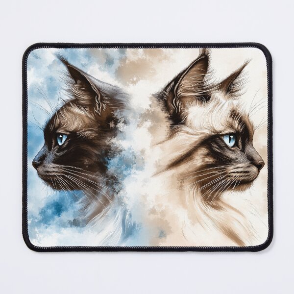 Item preview, Two cats watercolor designed and sold by PetsArt.