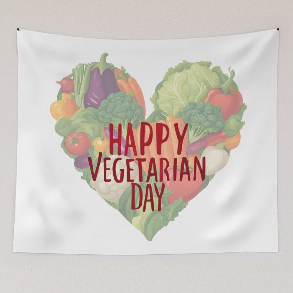 Item preview, Happy Vegetarian Day. Love Veggies, Stay Healthy designed and sold by GlowUpLook.
