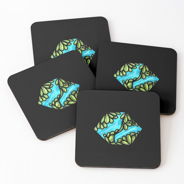 Item preview, Hexagon Abstract Pond designed and sold by AlienWren.