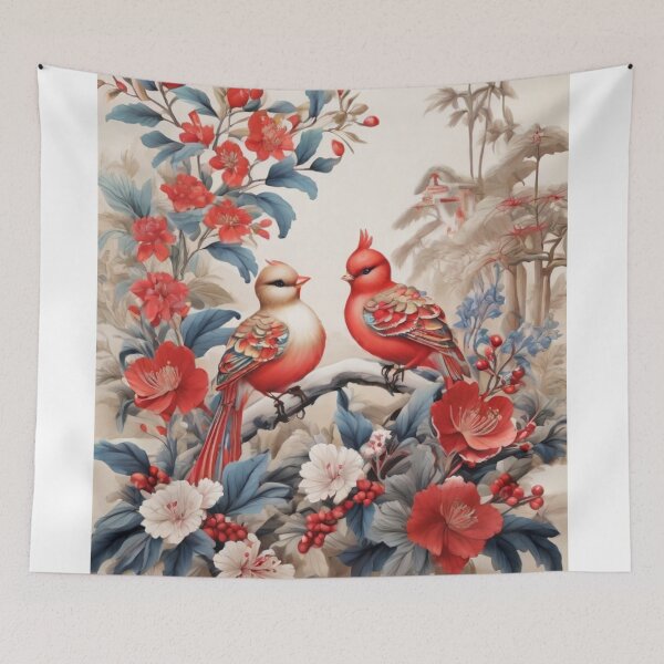 Item preview, Red chinoiserie  designed and sold by Ash44444.