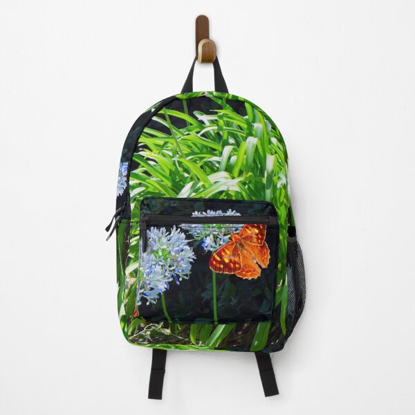Item preview, Wall Brown butterflies pollinating Agapanthus africanus Albus flowers designed and sold by Peter Etchells.