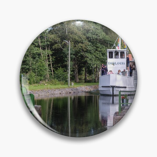 Item preview, The beautiful white canal boat at Dalslands Canal Sweden designed and sold by connyM-Sweden.