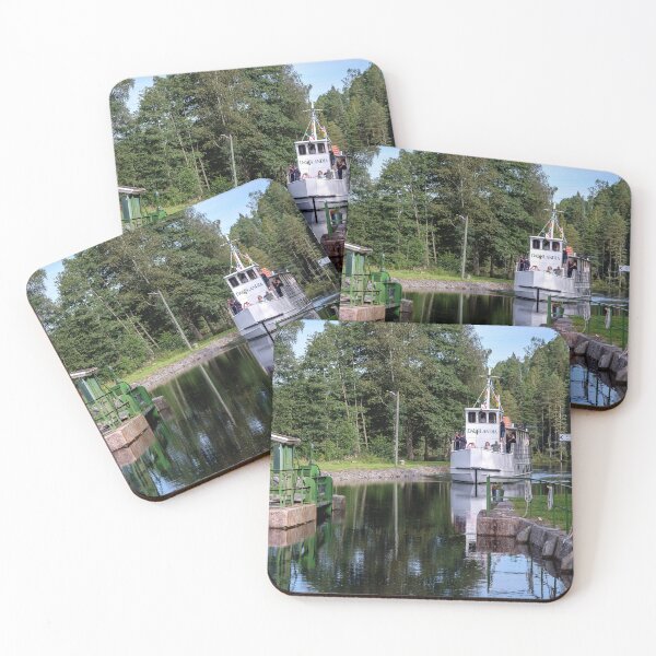Item preview, The beautiful white canal boat at Dalslands Canal Sweden designed and sold by connyM-Sweden.