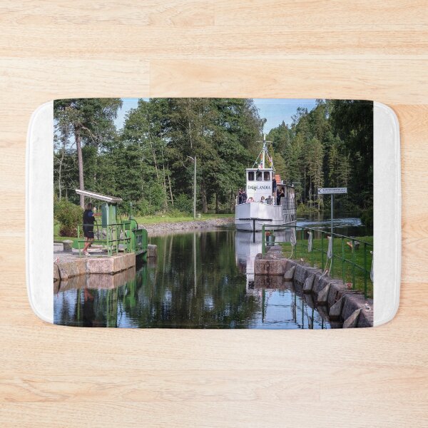 Item preview, The beautiful white canal boat at Dalslands Canal Sweden designed and sold by connyM-Sweden.