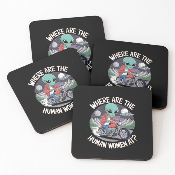 Item preview, Alien Biker Searching for Human Women - Funny Space and Motorcycle Design designed and sold by love3617.