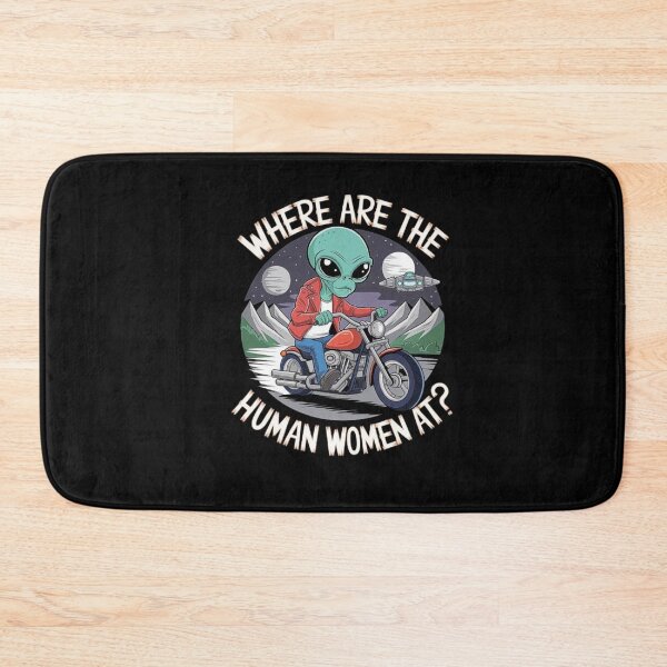 Item preview, Alien Biker Searching for Human Women - Funny Space and Motorcycle Design designed and sold by love3617.