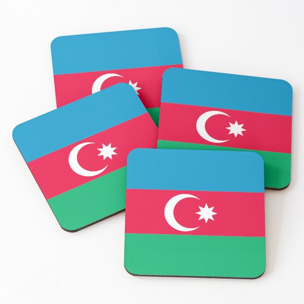 Item preview, Azerbaijan Flag Print: Cultural Pride and Unity designed and sold by communedesigns.