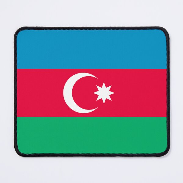 Item preview, Azerbaijan Flag Print: Cultural Pride and Unity designed and sold by communedesigns.