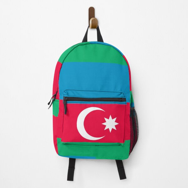 Item preview, Azerbaijan Flag Print: Cultural Pride and Unity designed and sold by communedesigns.