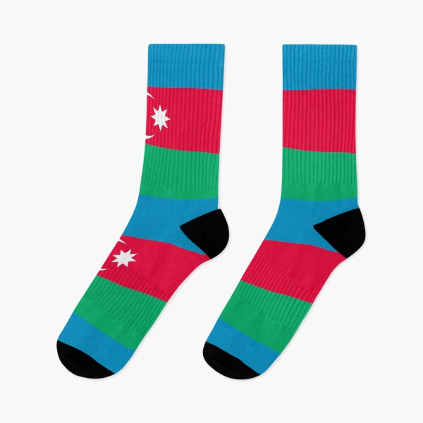 Item preview, Azerbaijan Flag Print: Cultural Pride and Unity designed and sold by communedesigns.