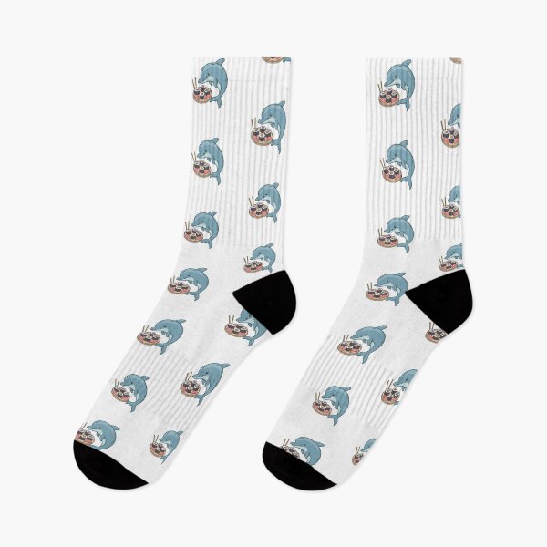 Item preview, Illustration of cute dolphin eating sushi designed and sold by rasagamastore.