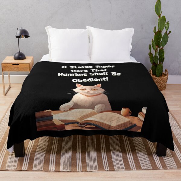 Item preview, It States Right Here That Humans Shall Be Obedient! Funny Cat Lover's Design designed and sold by signshirtz.