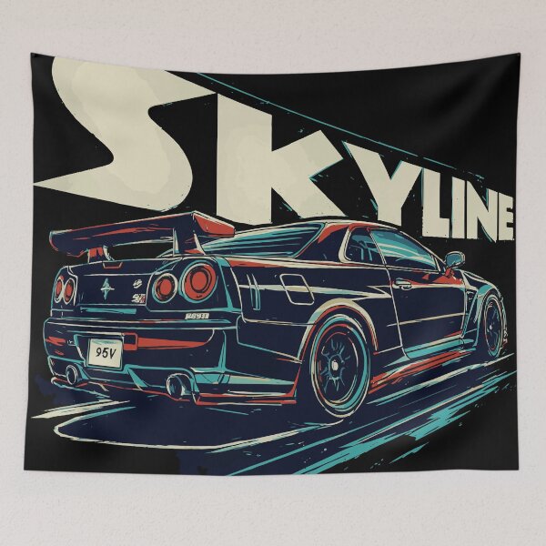 Item preview, Skyline in Motion: Speed Meets Elegance designed and sold by Bubble-Bay Shop.