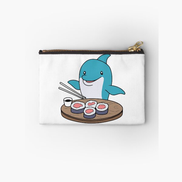 Item preview, Illustration of cute dolphin eating sushi designed and sold by rasagamastore.