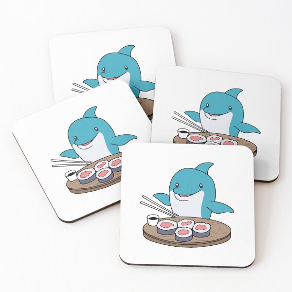 Item preview, Illustration of cute dolphin eating sushi designed and sold by rasagamastore.