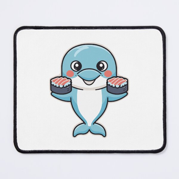 Item preview, Illustration of cute dolphin eating sushi designed and sold by rasagamastore.