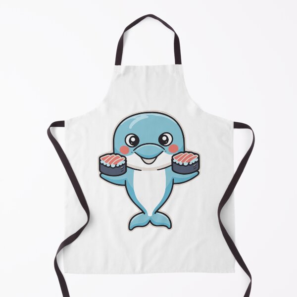 Item preview, Illustration of cute dolphin eating sushi designed and sold by rasagamastore.