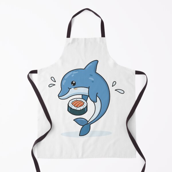 Item preview, Illustration of cute dolphin eating sushi designed and sold by rasagamastore.