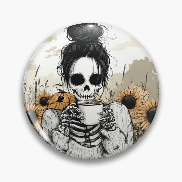 Item preview, Freaky girl fall messy bun skeleton designed and sold by Beyond Tees.