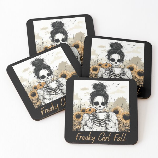 Item preview, Freaky girl fall messy bun skeleton designed and sold by Beyond Tees.