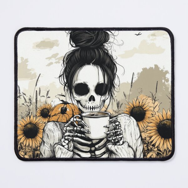 Item preview, Freaky girl fall messy bun skeleton designed and sold by Beyond Tees.