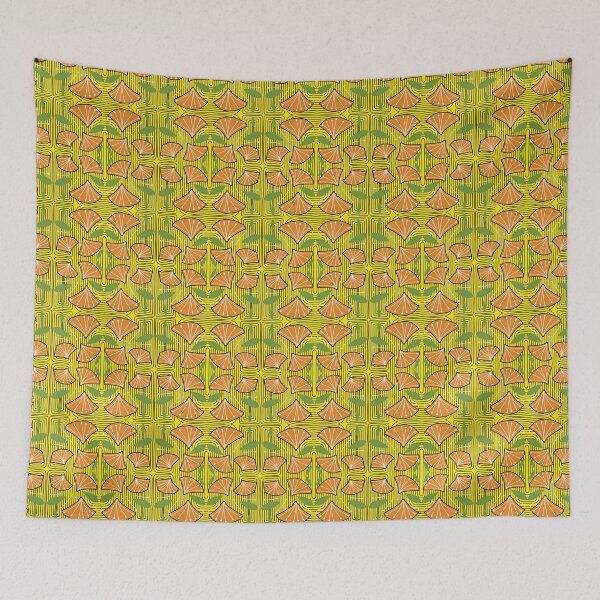 Item preview, African Geometric Floral Orange designed and sold by PolkaStudio.