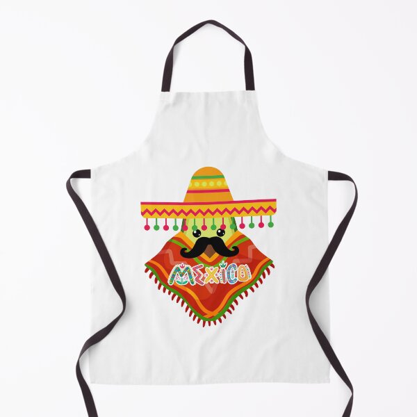 Item preview, Kawaii avocado with Mexican costume and mustache designed and sold by ZerpaGiovanna.