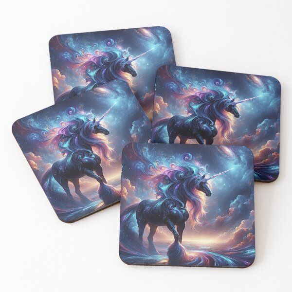 Item preview, Cosmic Unicorn in a Vibrant Landscape designed and sold by darlene80184.