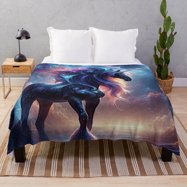 Item preview, Cosmic Unicorn in a Vibrant Landscape designed and sold by darlene80184.