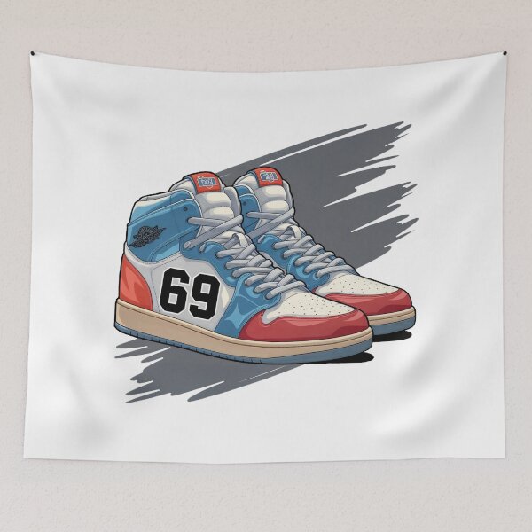Item preview, Retro 69 Basketball Shoes Illustration | Classic Sneaker Art designed and sold by waterloop.