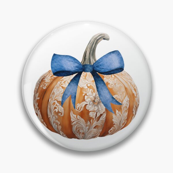 Item preview, Blue and White Chinoiserie Pumpkin with Bow designed and sold by TheChinoiserie.