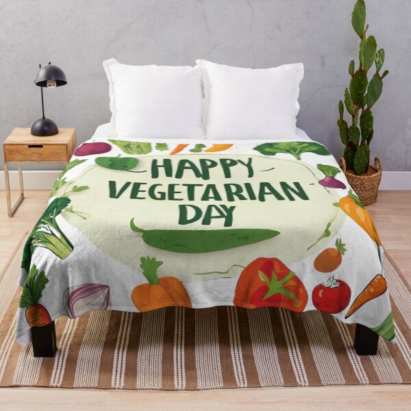 Item preview, Happy Vegetarian Day. Powered by Plants. designed and sold by GlowUpLook.