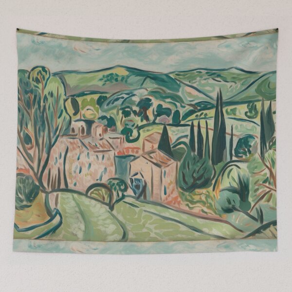 Item preview, French Countryside Landscape – Rolling Hills and Nature Art designed and sold by CARRAANN.