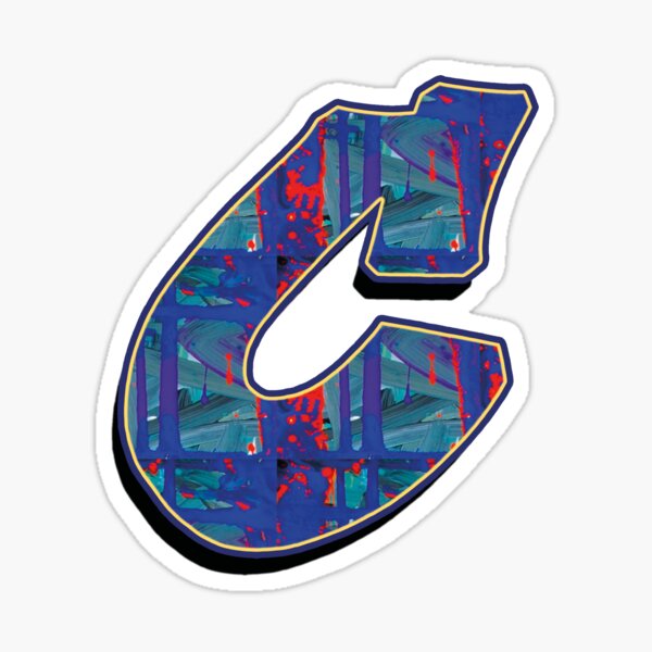 C - paintdrips Sticker