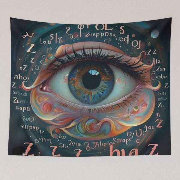Item preview, An Open Eye With Mathematical Symbols designed and sold by Owl-o-the-wisp.