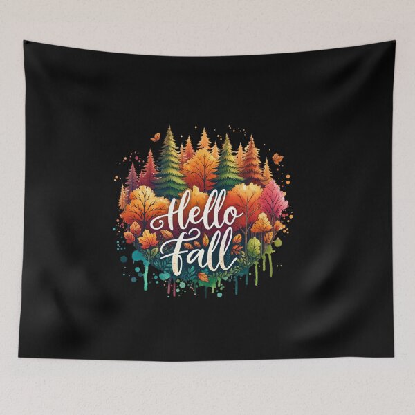 Item preview, Autumn Elegance – Hello Fall Watercolor Pumpkins & Flowers for Apparel and Home Decor designed and sold by artedigital99.