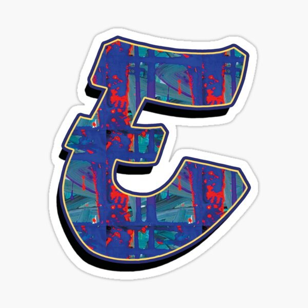 E - paintdrips Sticker