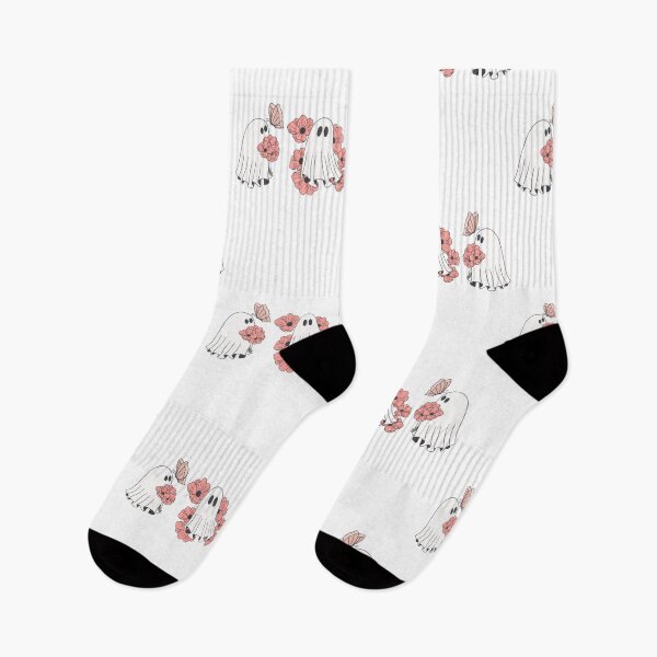 Item preview, Cute Ghosts with Pink Flowers designed and sold by StudioPancake.