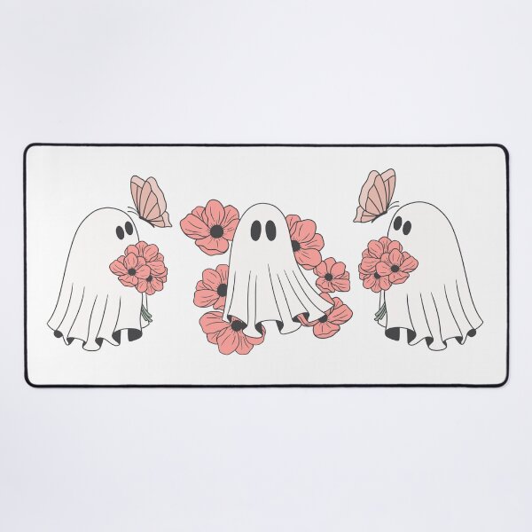 Item preview, Cute Ghosts with Pink Flowers designed and sold by StudioPancake.