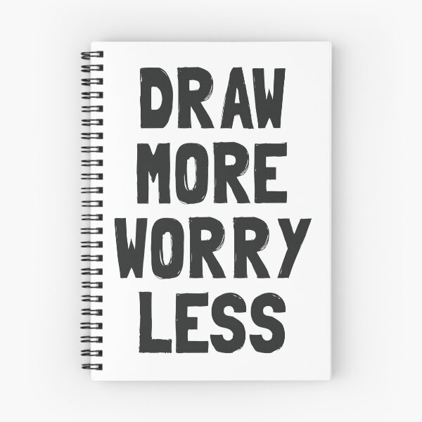 Item preview, Draw More Worry Less - Creative Inspiration Quote designed and sold by Vector Wonders.