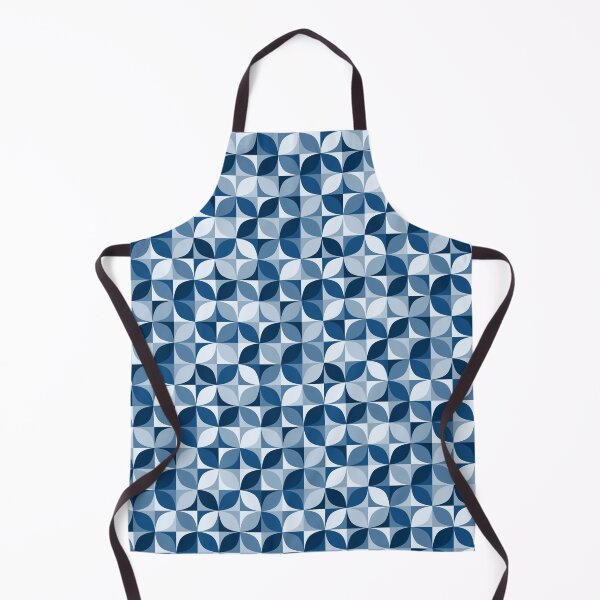 Item preview, Retro circles mosaic classic blue designed and sold by Dana Du.