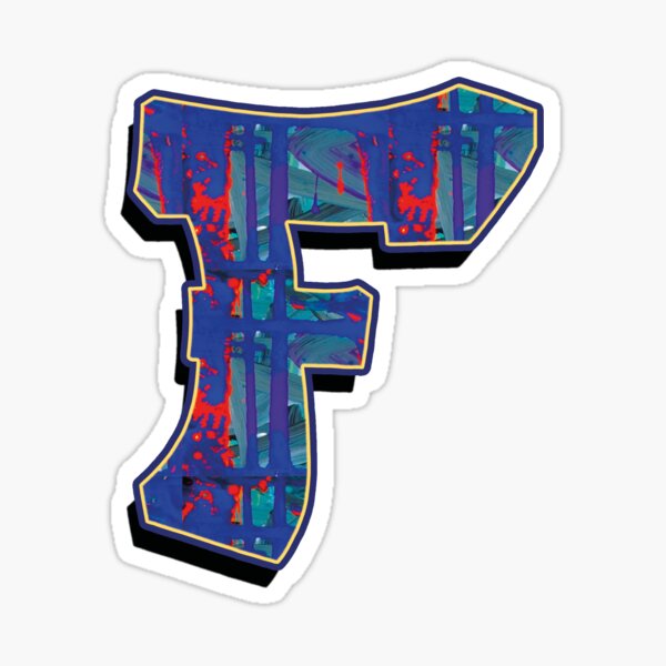 F - paintdrips Sticker