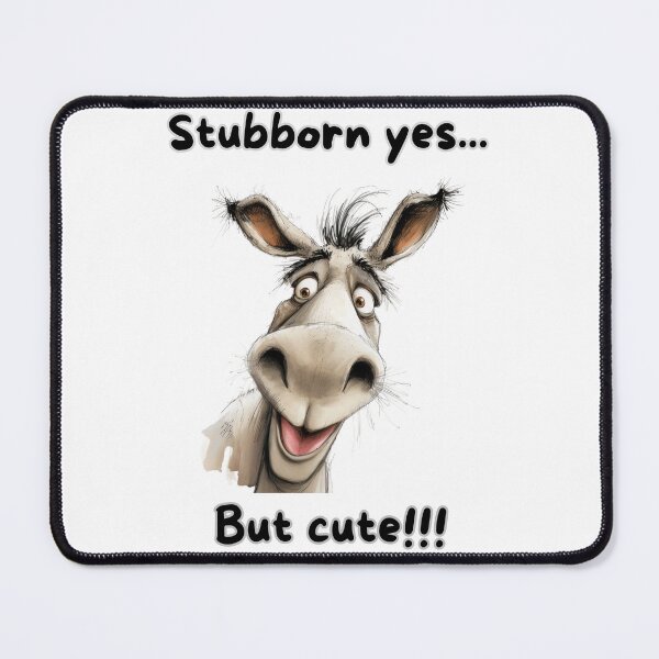 Item preview, Stubborn but cute funny donkey! designed and sold by Spirit777-High.
