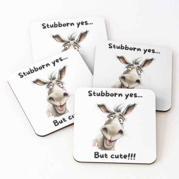Item preview, Stubborn but cute funny donkey! designed and sold by Spirit777-High.