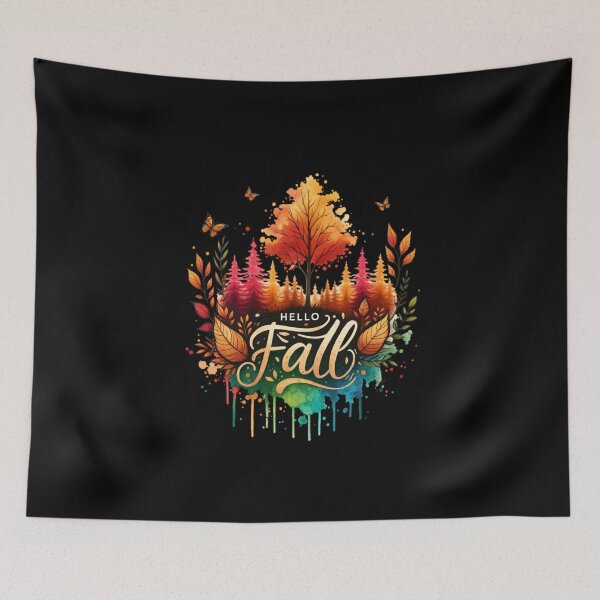 Item preview, Hello Fall – Watercolor Pumpkins & Autumn Blooms for Seasonal Apparel & Decor designed and sold by artedigital99.